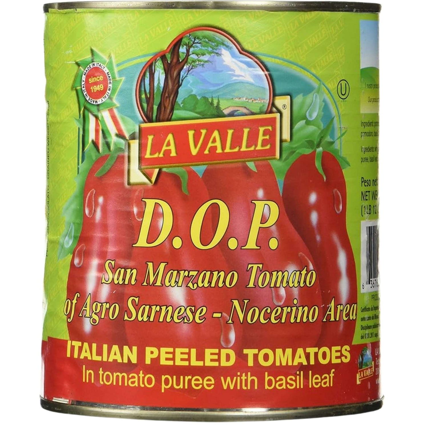 La Valle whole peeled tomatoes - Imported from San Marzano, Italy (DOP) 28oz