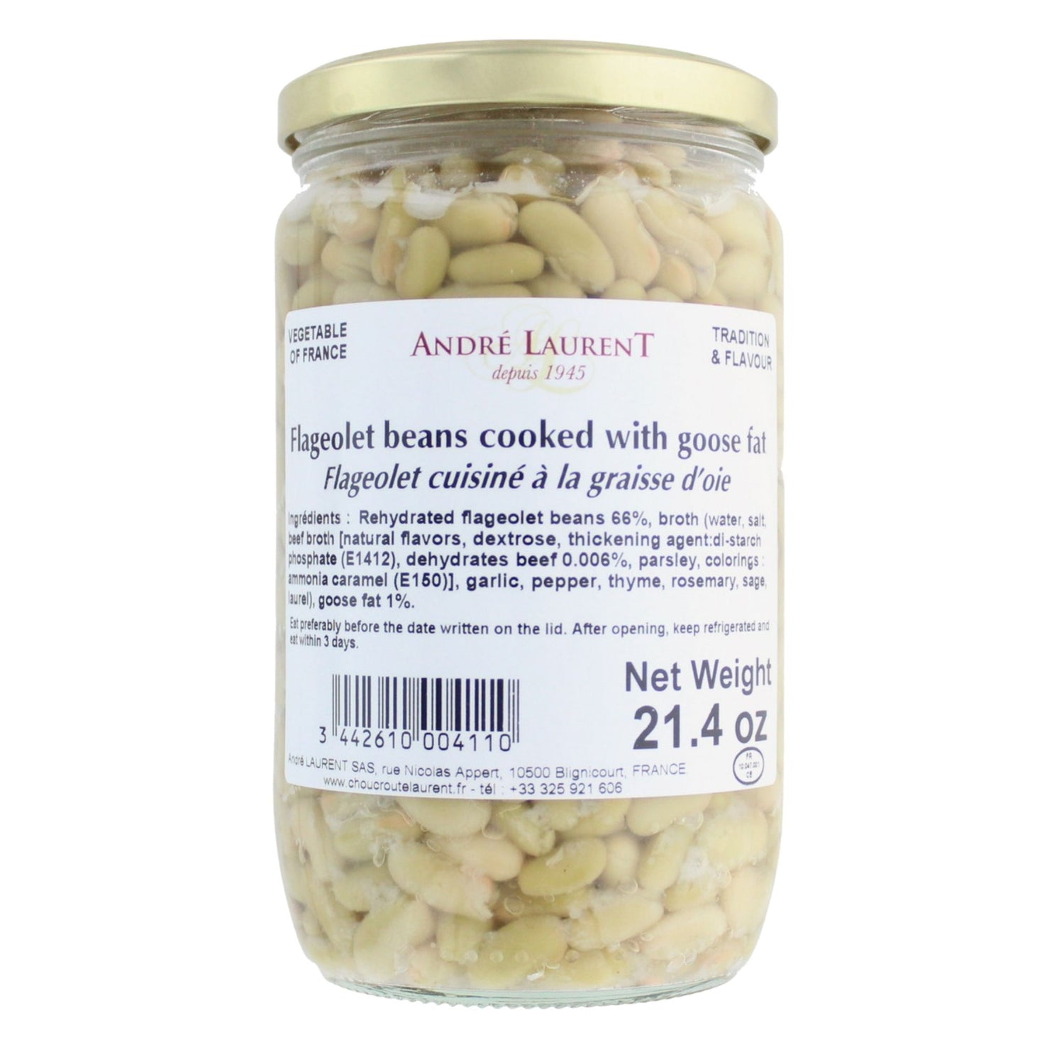 Andre Laurent - white beans cooked in goose fat 1.3lbs