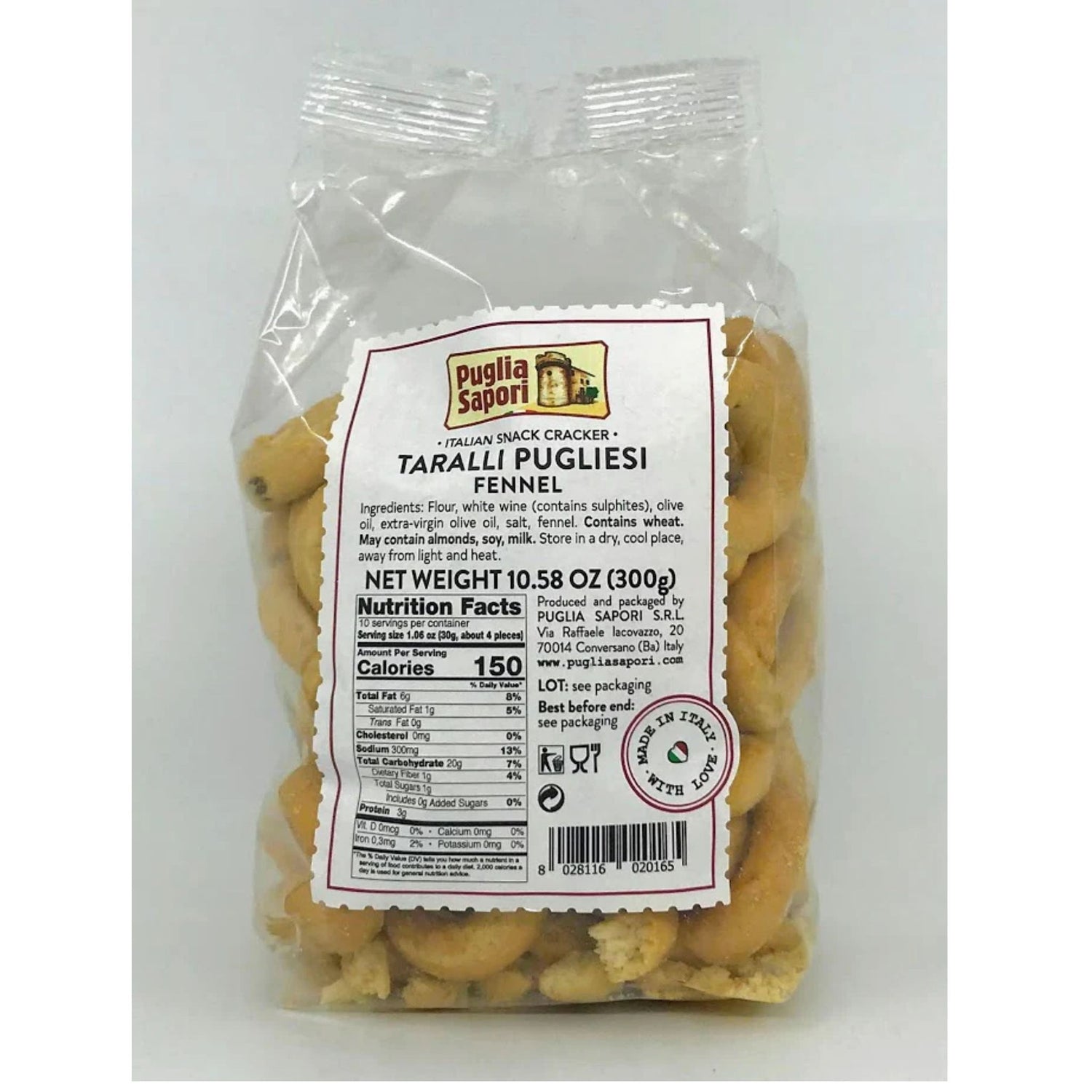 Puglia Sapori -Taralli Fennel 300g (10.58oz)