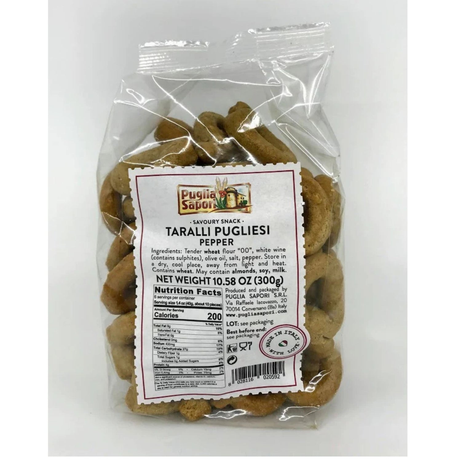 Puglia Sapori -Taralli Pepper 300g (10.58oz)
