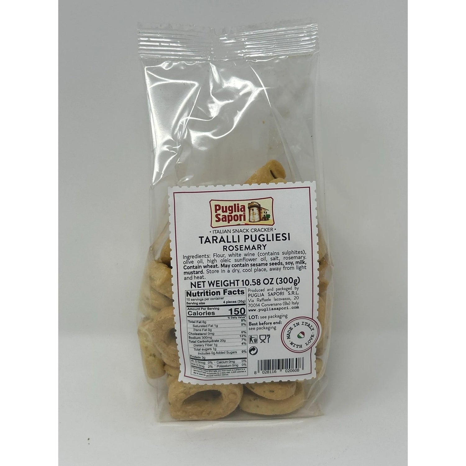 Puglia Sapori -Taralli  Rosemary 300g (10.58 oz)