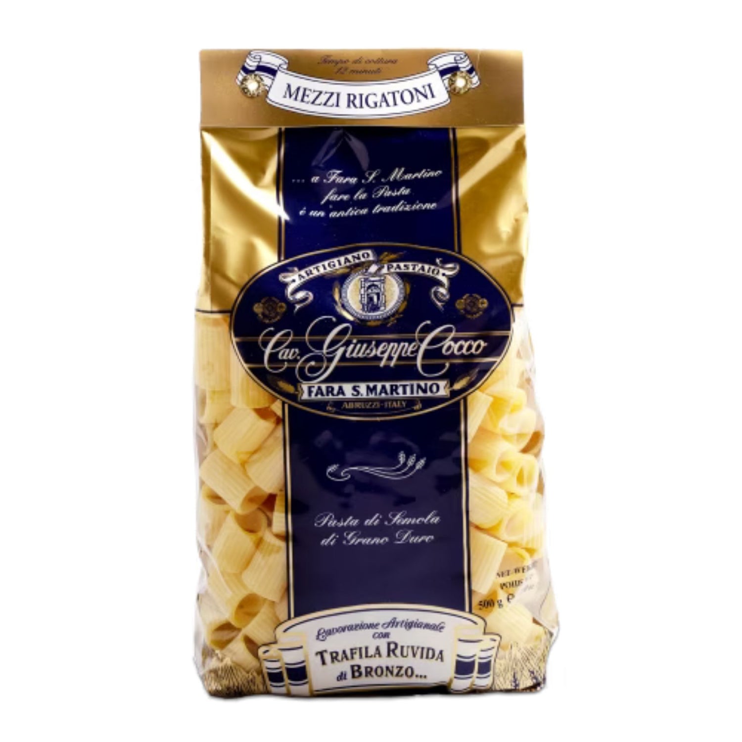Pastas by Giuseppe de Cocco, Mezzi Riggatoni 17.6oz