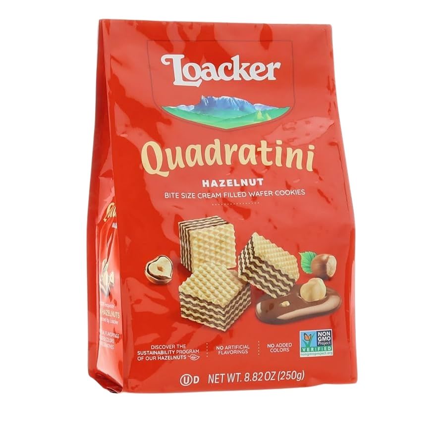 Quadratini Hazelnut wafer 8.82oz